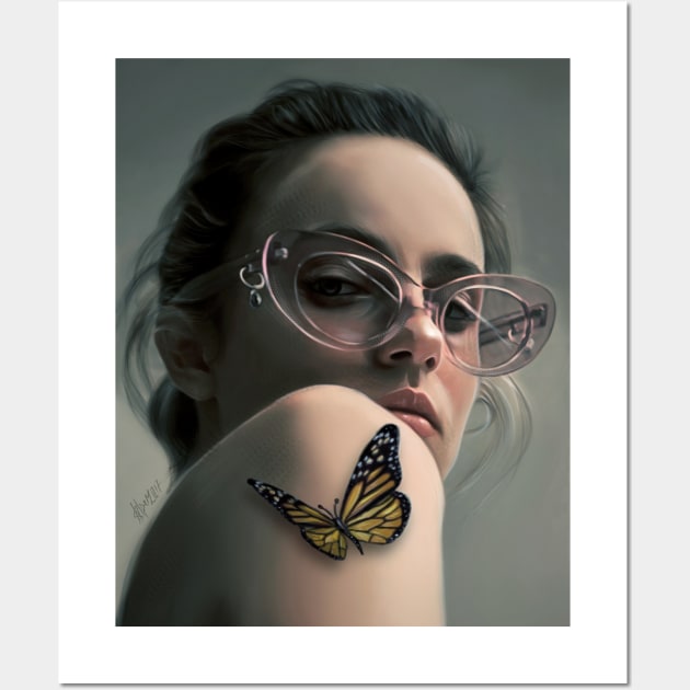 Butterfly Girl Wall Art by Alperto